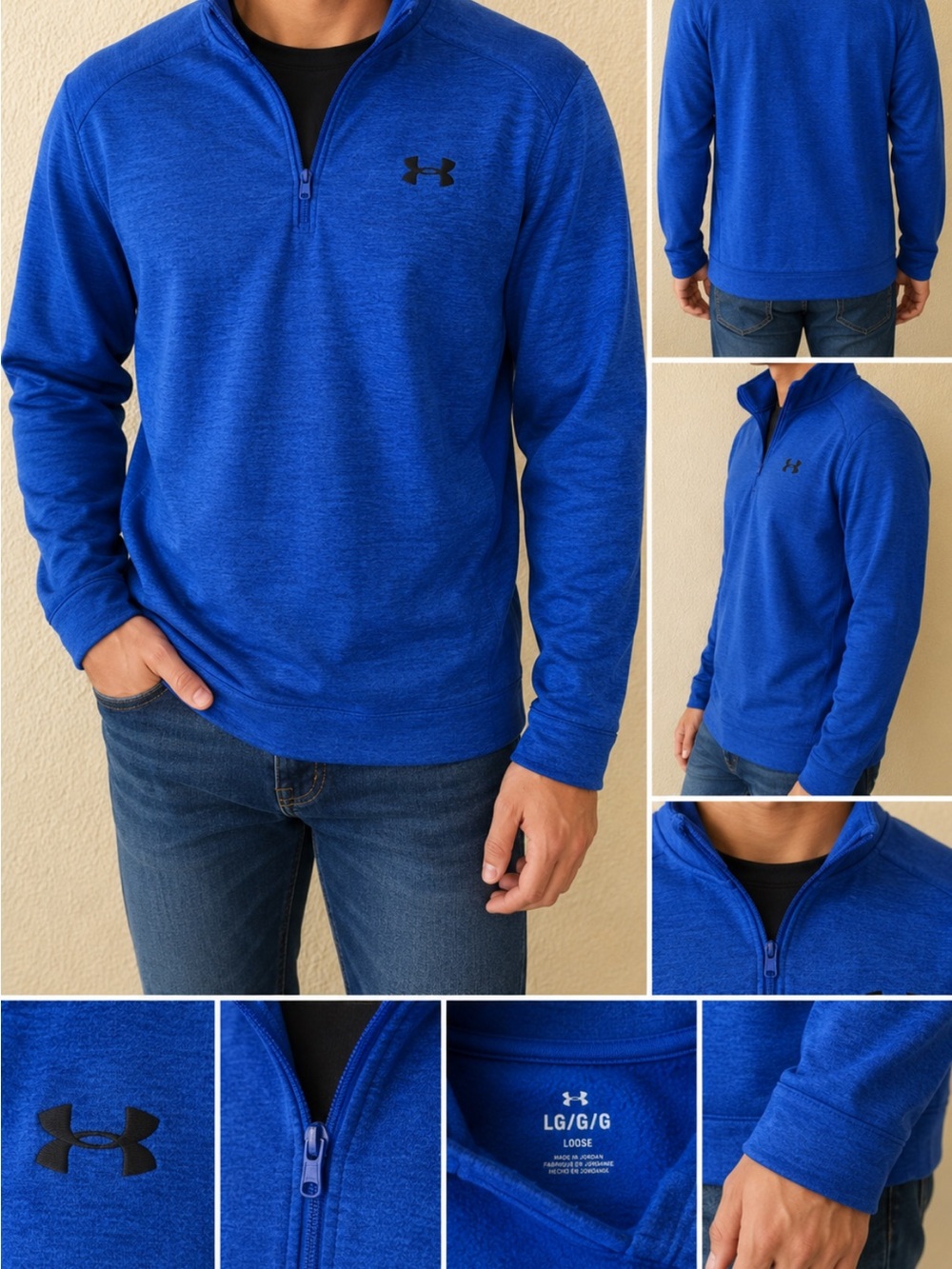 Under Armour Royal Blue Half-Zip Pullover